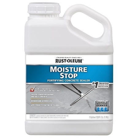 Rust-Oleum Moisture Stop Fortifying Sealer, Clear/Low Luster, 1 gal 301239