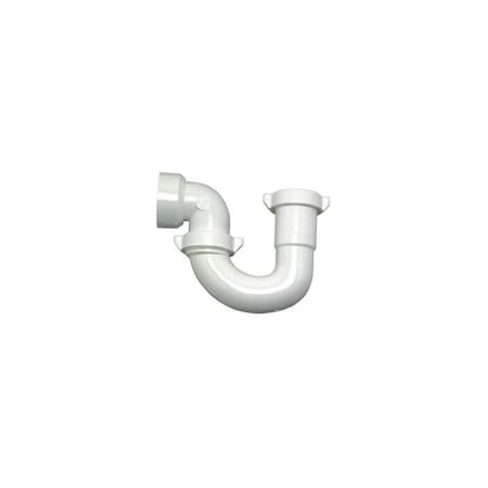 Master Plumber Lavatory/Kitchen Wall Drain Trap With Nuts & Washers, White Plastic 480-152
