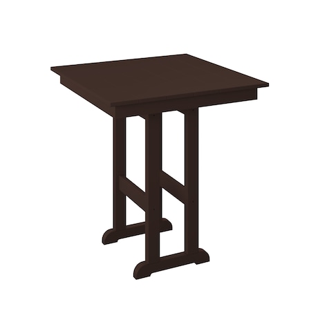 Polybird 33" SQUARE TABLE "COUNTER HEIGHT"     TUDOR BROWN POLYBIRD P18-C