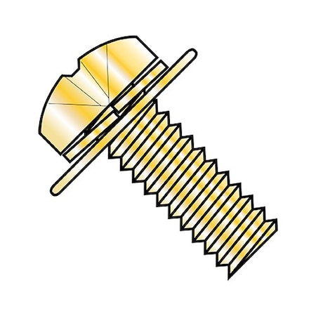 Zoro Select M3-0.50 x 6 mm Phillips Pan Machine Screw, Zinc Yellow Steel, 4000 PK 369286
