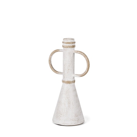 Homeroots 10" White And Beige Metal Tabletop Sculpture 608709