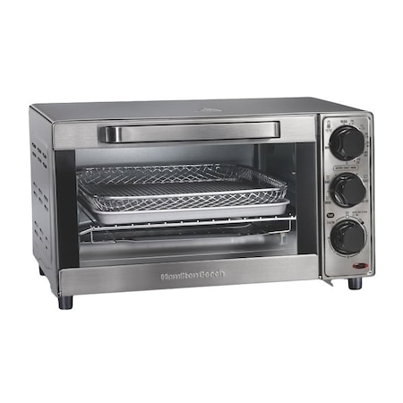 Hamilton Beach Sure-Crisp 31403 Air Fryer Toaster Oven, 1120 W, 4 -Slice, 0.4 cu-ft, Dial Control 31403G