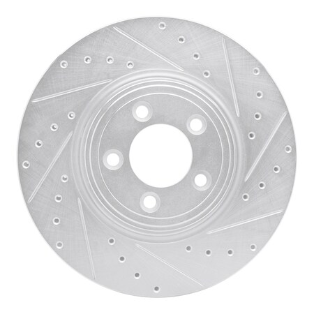 Dynamic Friction Co DFC Brake Rotor - Drilled and Slotted - Silver 631-20019R