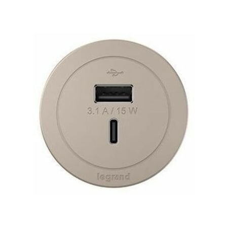 Legrand FurniturePowerOutlet, Nickel, 0Outlet, 10ft RFPCUAUC-NI10