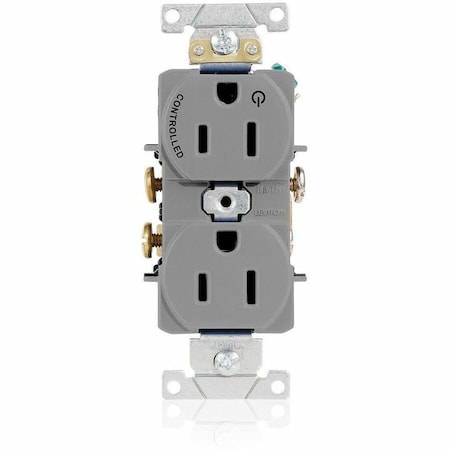 Leviton Dup Rec 15A 125V 1MCtrl Self-Gr Red 5262-S1G