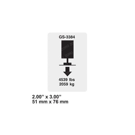 Genie REPLACEMENT DECAL LABEL OUTRIGGER LD 3384 133269GT