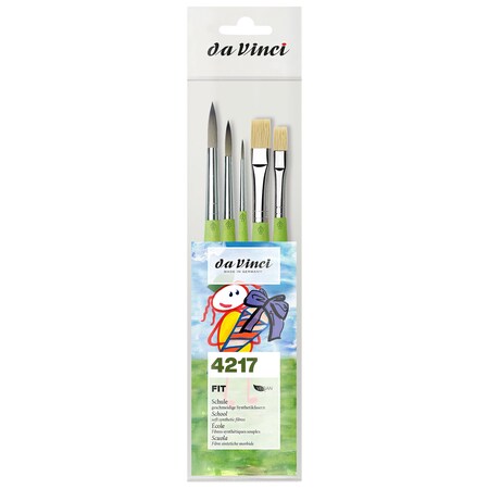 Da Vinci FIT Synthetics Student & Hobby Brushes, All Paint Types, Assorted, 5-Piece Set VA-4217_0