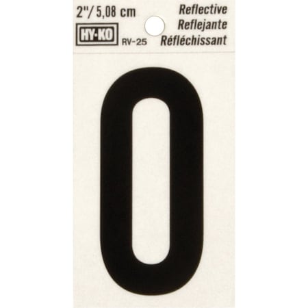 Hy-Ko Vinyl 2'' Reflective Adhesive Number Zero RV-25/0