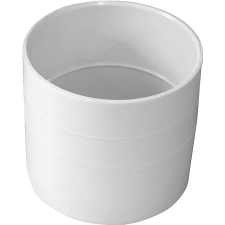 Canplas Coupling, 6 in, Hub, PVC, White 414216BC