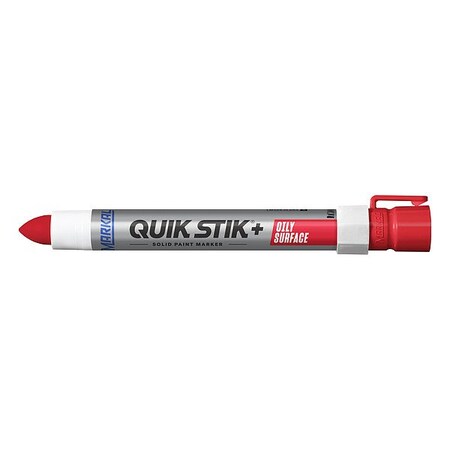Markal Solid Paint Marker, 6 in L, Red, Paint 28882G