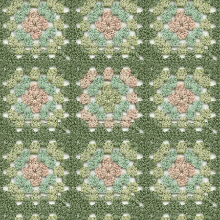 Chesapeake Maud Green Crochet Geometric Wallpaper 3124-13863