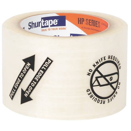 Shurtape Packaging Tape, Hot Melt, NO KNIFE, PK 24 HP 240