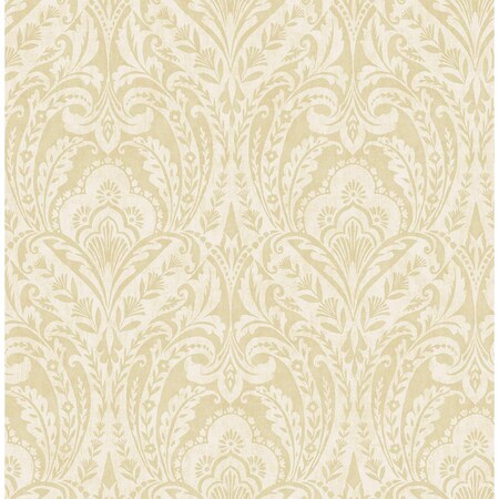A-Street Prints Berkshire Butter Damask Wallpaper 4147-27383