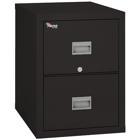 Fireking 17-3/4" W 2 Drawer File Cabinet, Black, Letter 2P1831-CBL