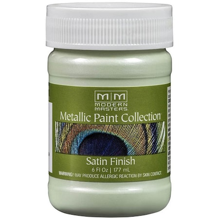 Metallic Paint Collection Satin 6 Oz Modern Masters ME793 Cool Mint Collection, Satin Water-Based Decorative ME79306