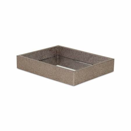 Homeroots 10in Gray Rectangular Wood Handmade Tray 483298