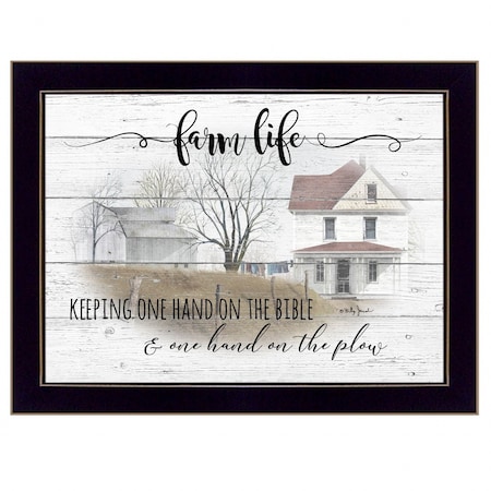 Homeroots Farm Life 4 Black Framed Print Wall Art 415835