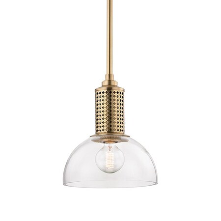 Hudson Valley Lighting Halcyon 1 Light Pendant 10 In. Aged Brass 7210-AGB