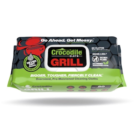 Crocoldile Cloth Crocodile Cloth Grill Wipes 3.5 in. H X 15 in. L X 10 in. W, 80PK 6600-2