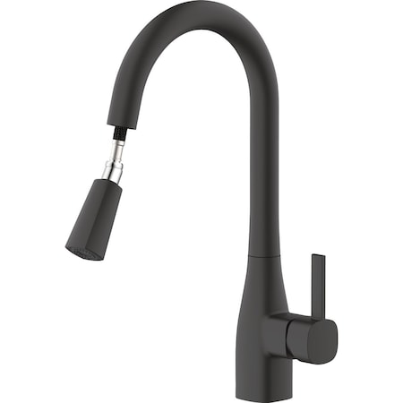 Home Impressions 1-Handle Pull-Down Kitchen Faucet Matte Black FP4AF316BL-JPA1