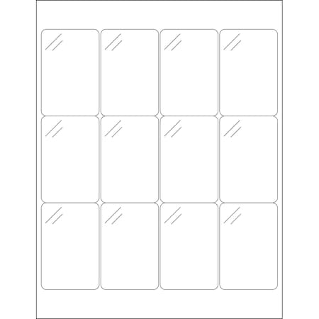 Tape Logic 2 x 3 Pure Clear Rectangle Laser Labels, 1200PK LL240CL