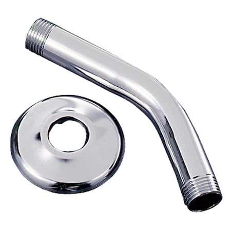 Deluxdesigns Chrome Plated Finish Shower Arm With Flange 7657 DE337017