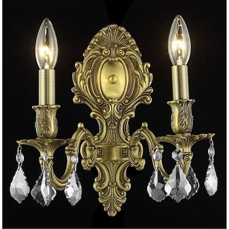 Elegant Lighting Elegant Lighting 9602W10FG-RC 10 W x 11.5 H in. Monarch Wall Sconce, Royal Cut - French Gold 9602W10FG/RC
