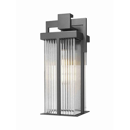 Z-Lite Fortis Sand Black 1 Light Outdoor Wall Light 5031M-BK