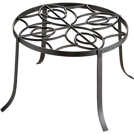 Landscapers Select Planter Stand, 12 in OAW, 8-1/2 in OAH, Iron, Black, Powder-Coated W52873-3L