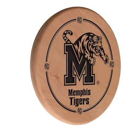 Holland Bar Stool Co University of Memphis 13" Laser Engraved Solid Wood Sign WSgnLNatMemphs