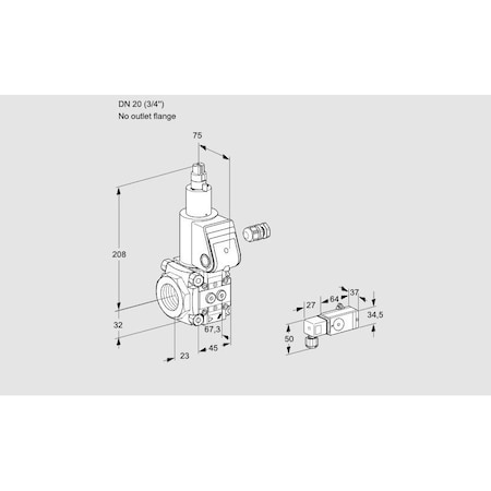 Honeywell Kromschroder Gas Solenoid Valve - Class A, 500 mbar, IP65, EN 161 KS88008392