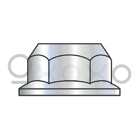 Oxoxo M10-1.5 Din 6923 Metric Class 8 Hex Flange Nut Non Serrated Zinc ROHS, 1000PK 429032