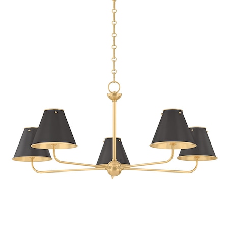 Hudson Valley Lighting Burghley Chandelier in Aged Brass/Distressed Bronze by Mark D. Sikes MDS2000-AGB/DB