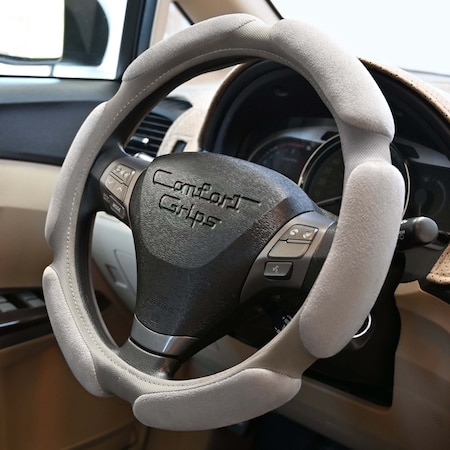 Dash Designs Comfort Grips Multi Grip 13.5in - 14.5in Steering Wheel Cover - Grey 3351GY