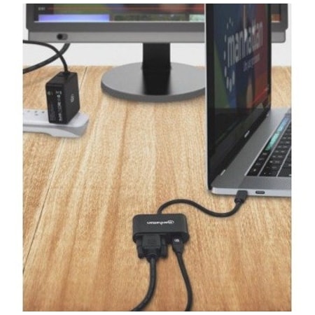 Manhattan Usb-C To Vga Converter w/ Pd Port 153430