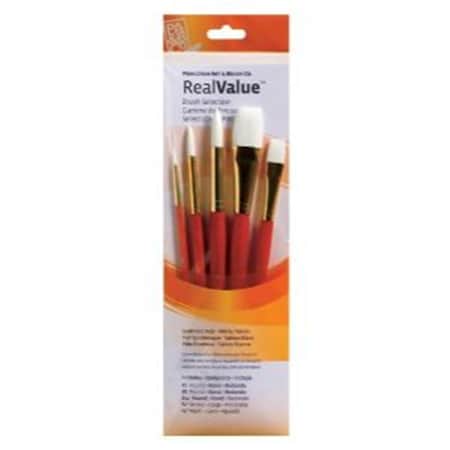 Alvin 9152 White Taklon Brushes, 5PK P9152