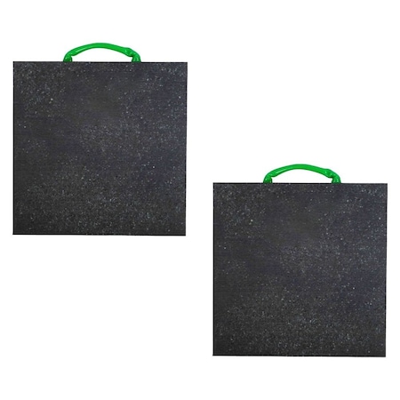 Mytee Products 24in x 24in x 3in Thick Outrigger Pad w/ 2 Ergonomic Handle Black Stabilizing Jack, 2PK ORP-242430x2