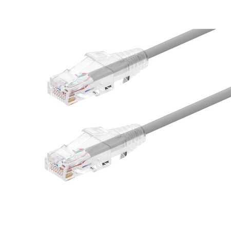 Monoprice Slim Cat6 Utp Network Cable, 2 ft.Gray 13524