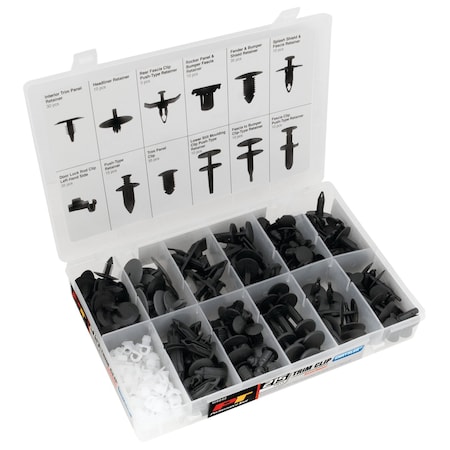 Performance Tool 215 pc. Trim Clip Assortment, Chrysler Retainers, Fasteners, Nylon Clips W5242