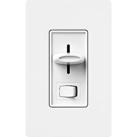 Lutron Lighting Dimmer, Rocker/Slide, White SCL-153P-WH