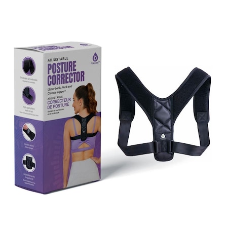 Pursonic Womens Adjustable Posture Corrector, Black PC26