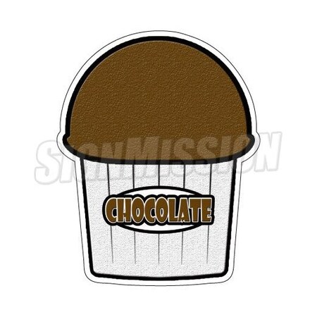 Signmission Chocolate Flavor, 12 Inch, Vinyl D-Chocolate Flavor