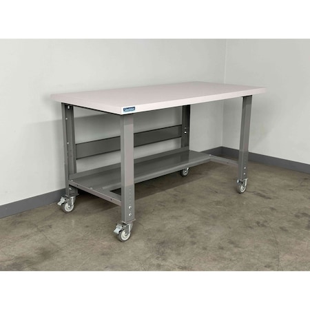 Stackbin Workbench, Mobile, Height, Adj. E7230-3512-BK
