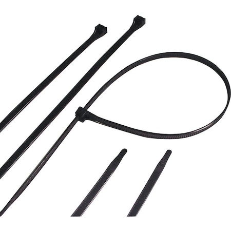 Gardner Bender Cable Tie, 24 in L, 7 in Max Bundle Dia., Black, Nylon 6/6, 175 lb Strength, 50 PK 46-424UVB