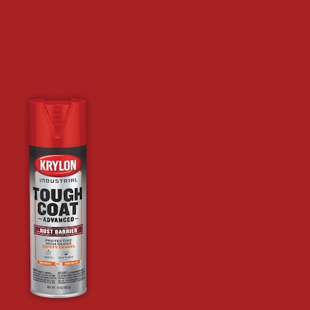Krylon Industrial Tough Coat 15 Oz. Gloss Safety Red Rust Barrier Spray Enamel K00639008