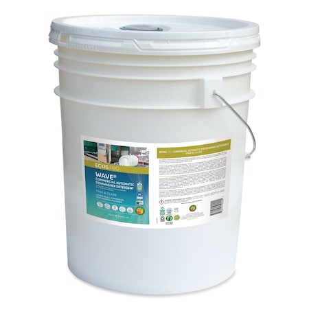 Ecos Pro Wave Commercial Automatic Dishwasher Detergent, Free and Clear, 5 gal Pail PL9440/05