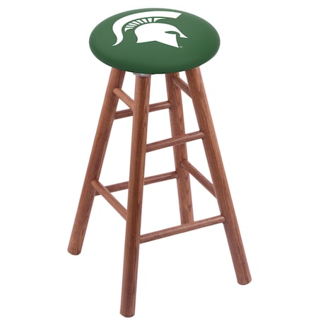 Holland Bar Stool Co Oak Bar Stool, Medium Finish, Michigan State Seat RC30OSMed