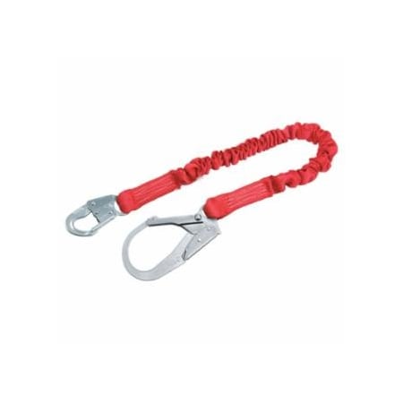 Dbi-Sala Protecta Pro, Stretch Shock Absorbing Lanyard, 6 ft, Rebar Hook Top Connection, Snap Hook 098-1340121