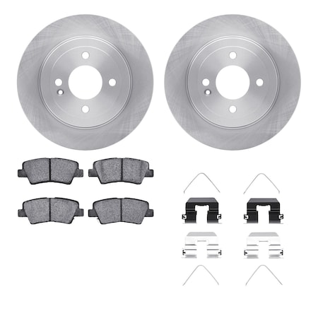 Dynamic Friction Co DFC Brake Rotor with 5000 Brake Pads and Hardware Kit 6512-03363