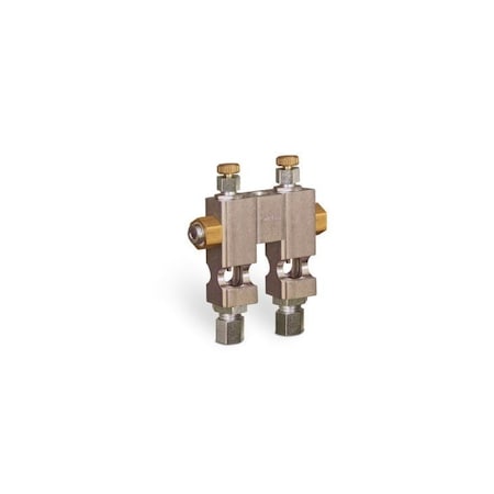 Oil-Rite Multiple Sight Feed With 2 Valves - Vented, 1/4in. OD Tube B3150-2